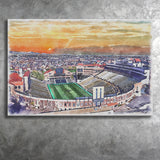 Folsom Field WaterColor Canvas Prints, Boulder Colorado Watercolor, Stadium Art Gifts
