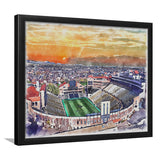 Folsom Field WaterColor Framed Art Prints, Boulder Colorado Watercolor, Stadium Art Gifts