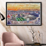 Folsom Field WaterColor Framed Canvas Prints, Boulder Colorado Watercolor, Stadium Art Gifts, Floating Frame