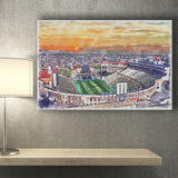 Folsom Field WaterColor Canvas Prints, Boulder Colorado Watercolor, Stadium Art Gifts