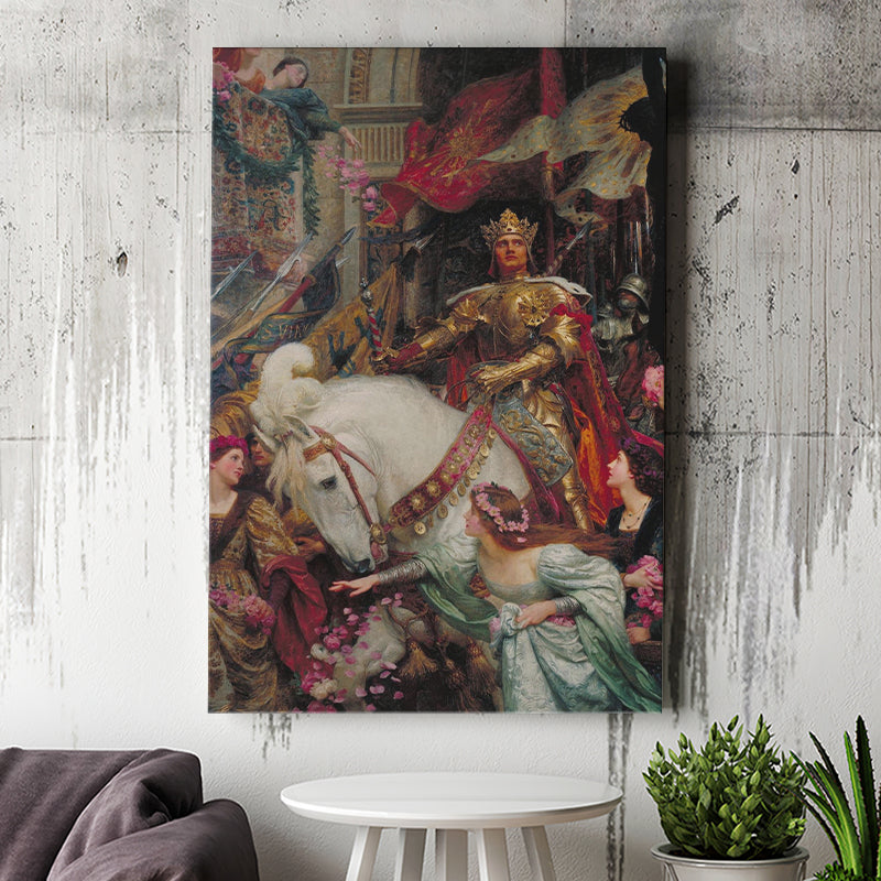 Frank Dicksee The Two Crowns Canvas Print,Museum Quality Wall Art, Canvas Painting, Canvas Print Wall Art Decor