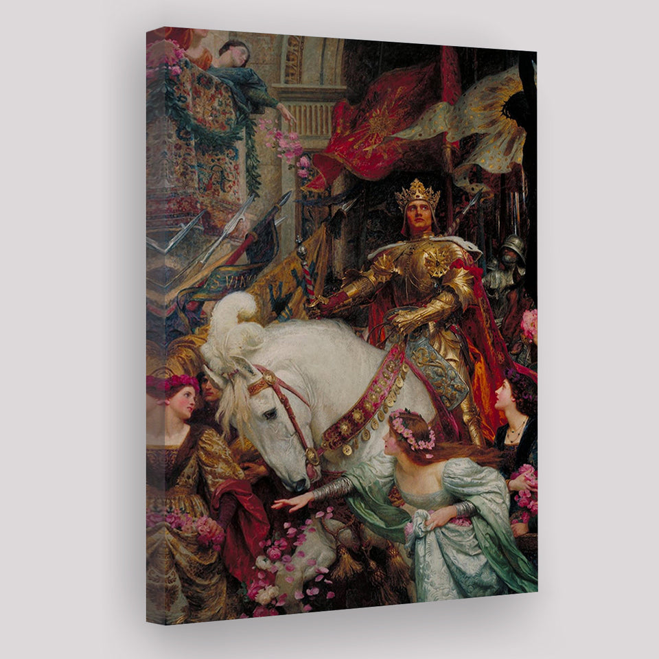 Frank Dicksee The Two Crowns Canvas Print,Museum Quality Wall Art, Canvas Painting, Canvas Print Wall Art Decor