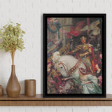Frank Dicksee The Two Crowns Canvas Print,Museum Quality Wall Art,Framed Canvas Prints Wall Art Decor, Floating Frame