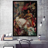 Frank Dicksee The Two Crowns Print,Museum Quality Wall Art,Framed Art Prints Wall Decor, Picture Framed