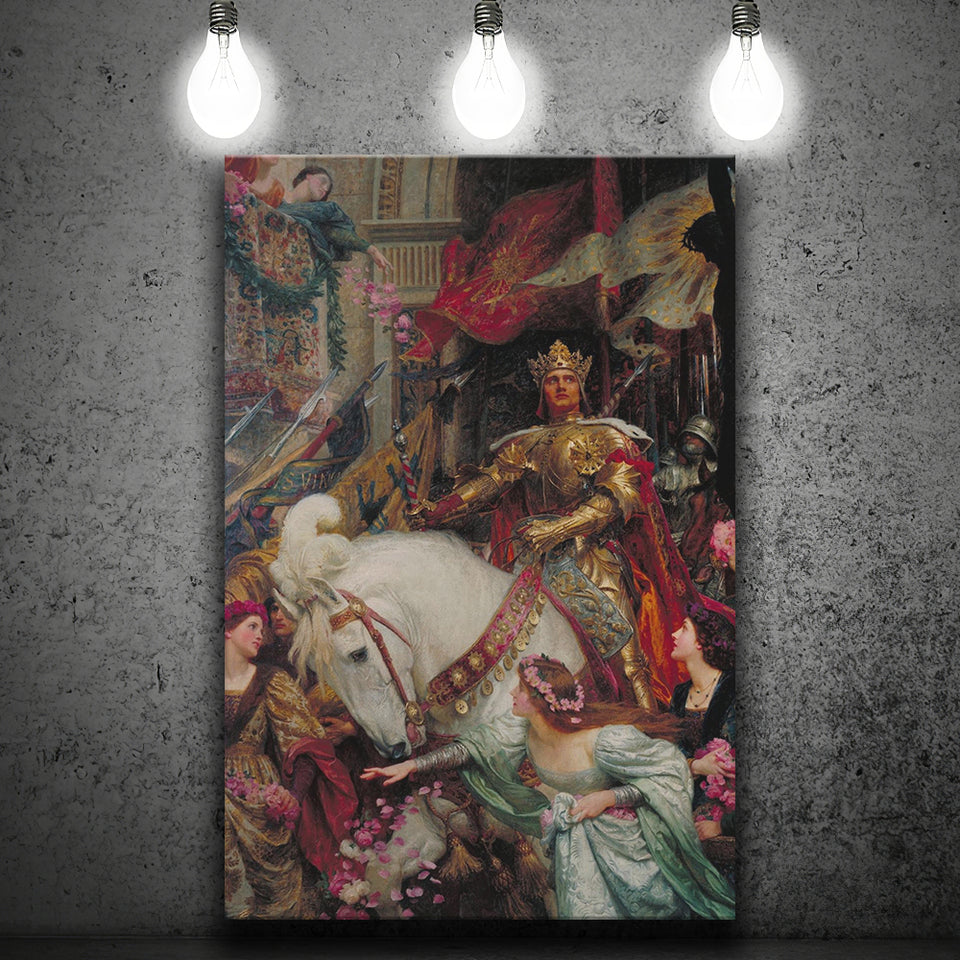Frank Dicksee The Two Crowns Canvas Print,Museum Quality Wall Art, Canvas Painting, Canvas Print Wall Art Decor