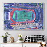 Franklin Field WaterColor Canvas Prints, Philadelphia Pennsylvania Watercolor, Stadium Art Gifts