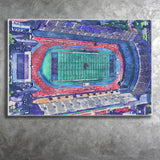 Franklin Field WaterColor Canvas Prints, Philadelphia Pennsylvania Watercolor, Stadium Art Gifts