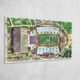 Fred C. Yager Stadium WaterColor 5 Panels B Mixed Canvas Prints, Extra Large, Oxford Ohio Watercolor