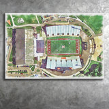 Fred C. Yager Stadium WaterColor Canvas Prints, Oxford Ohio Watercolor, Stadium Art Gifts