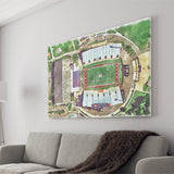 Fred C. Yager Stadium WaterColor Canvas Prints, Oxford Ohio Watercolor, Stadium Art Gifts