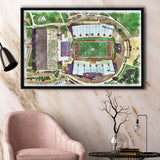 Fred C. Yager Stadium WaterColor Framed Canvas Prints, Oxford Ohio Watercolor, Stadium Art Gifts, Floating Frame
