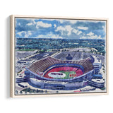 GEHA Field at Arrowhead Stadium WaterColor Framed Canvas Prints, Stadium Art Gifts, Floating Frame