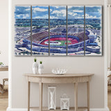 GEHA Field at Arrowhead Stadium WaterColor 5 Panels B Mixed Canvas Prints, Extra Large