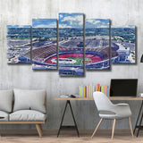 GEHA Field at Arrowhead Stadium WaterColor 5 Panels Mix Canvas Prints, Kansas City Missouri Watercolor
