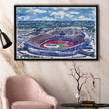 GEHA Field at Arrowhead Stadium WaterColor Framed Canvas Prints, Stadium Art Gifts, Floating Frame