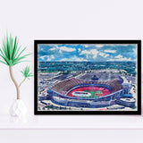 GEHA Field at Arrowhead Stadium WaterColor Framed Art Prints, Kansas City Missouri Watercolor, Stadium Art Gifts