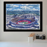 GEHA Field at Arrowhead Stadium WaterColor Framed Art Prints, Kansas City Missouri Watercolor, Stadium Art Gifts