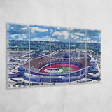 GEHA Field at Arrowhead Stadium WaterColor 5 Panels B Mixed Canvas Prints, Extra Large