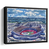 GEHA Field at Arrowhead Stadium WaterColor Framed Canvas Prints, Stadium Art Gifts, Floating Frame