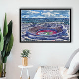 GEHA Field at Arrowhead Stadium WaterColor Framed Canvas Prints, Stadium Art Gifts, Floating Frame