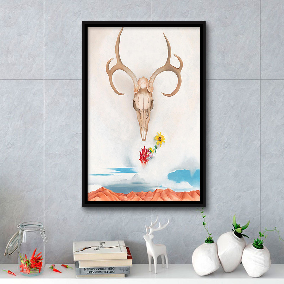 Georgia O Keeffe Summer Days (1936) Canvas Art Exhibition Painting,Framed Canvas Prints Wall Art Decor, Floating Frame