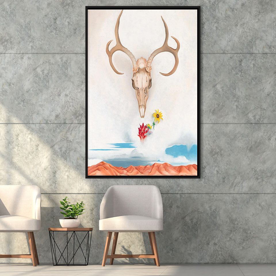 Georgia O Keeffe Summer Days (1936) Canvas Art Exhibition Painting,Framed Canvas Prints Wall Art Decor, Floating Frame