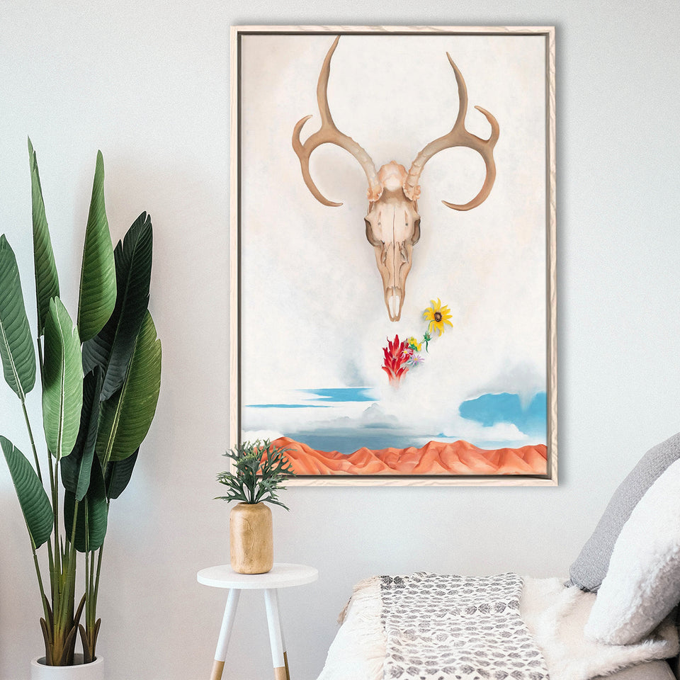Georgia O Keeffe Summer Days (1936) Canvas Art Exhibition Painting,Framed Canvas Prints Wall Art Decor, Floating Frame