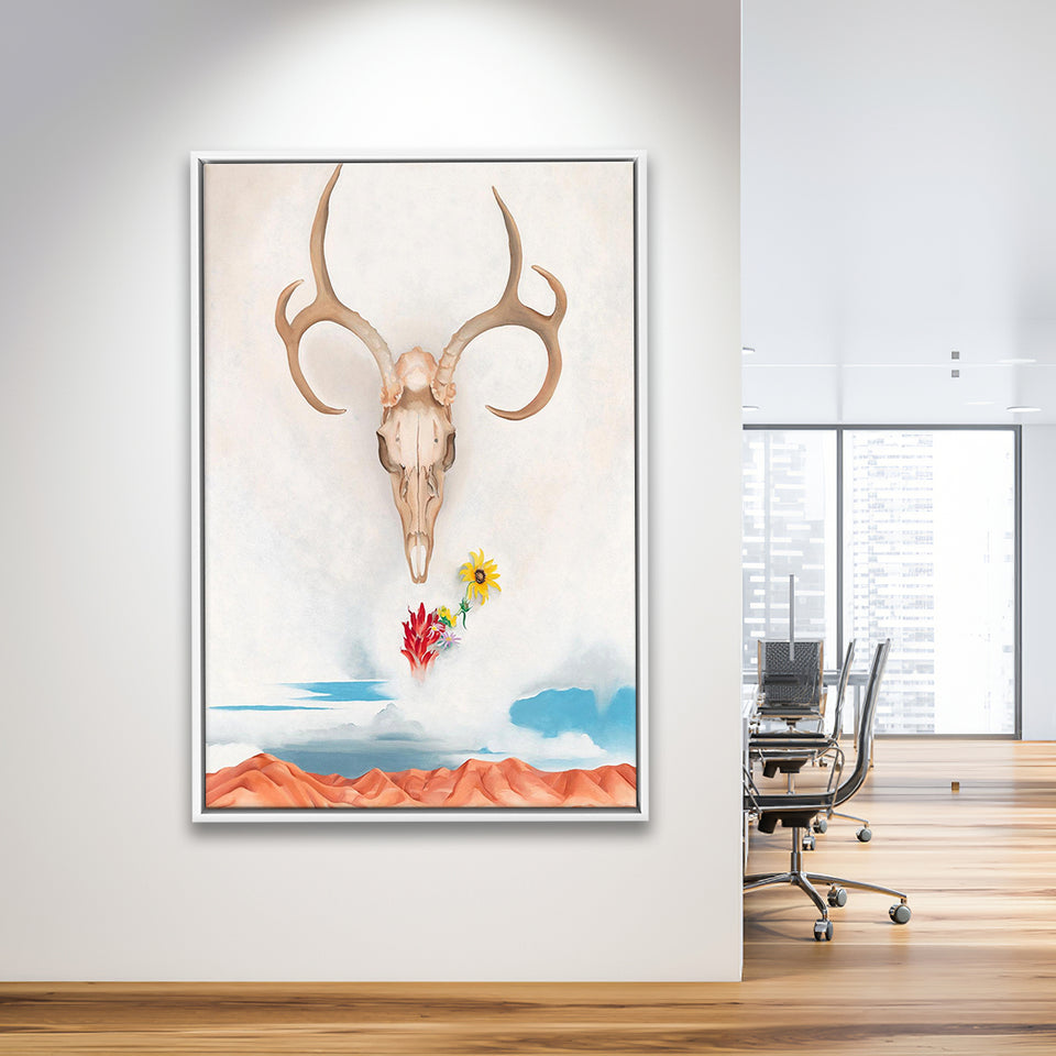 Georgia O Keeffe Summer Days (1936) Canvas Art Exhibition Painting,Framed Canvas Prints Wall Art Decor, Floating Frame