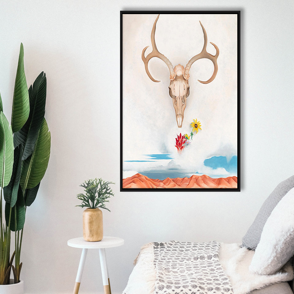 Georgia O Keeffe Summer Days (1936) Canvas Art Exhibition Painting,Framed Canvas Prints Wall Art Decor, Floating Frame