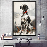 German Shorthaired Pointer Dog Portrait Painting, Framed Art Prints Wall Art Decor, Framed Picture Print