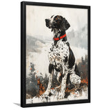 German Shorthaired Pointer Dog Portrait Painting, Framed Art Prints Wall Art Decor, Framed Picture Print