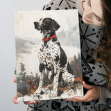 German Shorthaired Pointer Dog Portrait Painting, Canvas Prints Wall Art Decor, Painting Canvas