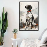 German Shorthaired Pointer Dog Portrait Painting, Framed Canvas Prints Wall Art Decor, Floating Frame