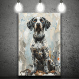 German Shorthaired Pointer Panting, Dog Portrait, Canvas Prints Wall Art Decor, Painting Canvas