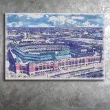 Globe Life Field Stadium WaterColor Canvas Prints, Arlington Texas Baseball Watercolor, Stadium Art Gifts