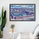 Globe Life Field Stadium WaterColor Framed Canvas Prints, Arlington Texas Baseball Watercolor, Stadium Art Gifts