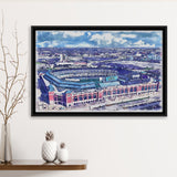 Globe Life Field Stadium WaterColor Framed Canvas Prints, Arlington Texas Baseball Watercolor, Stadium Art Gifts