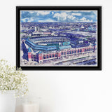 Globe Life Field Stadium WaterColor Framed Canvas Prints, Arlington Texas Baseball Watercolor, Stadium Art Gifts