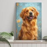 Golden Retriever Dog Portrait Painting Art, Canvas Prints Wall Art Decor, Painting Canvas