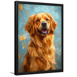 Golden Retriever Dog Portrait Painting Art, Framed Art Prints Wall Art Decor, Framed Picture Print