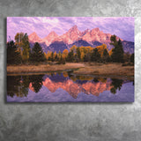 Grand Teton Morning Reflection, Canvas Print Wall Art Decor, Landscape Art Print