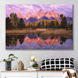 Grand Teton Morning Reflection, Canvas Print Wall Art Decor, Landscape Art Print
