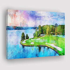 Great Waters At Reynolds Lake Oconee Golf Courses, Golf Art Print, Gift for him, Canvas Prints Wall Art