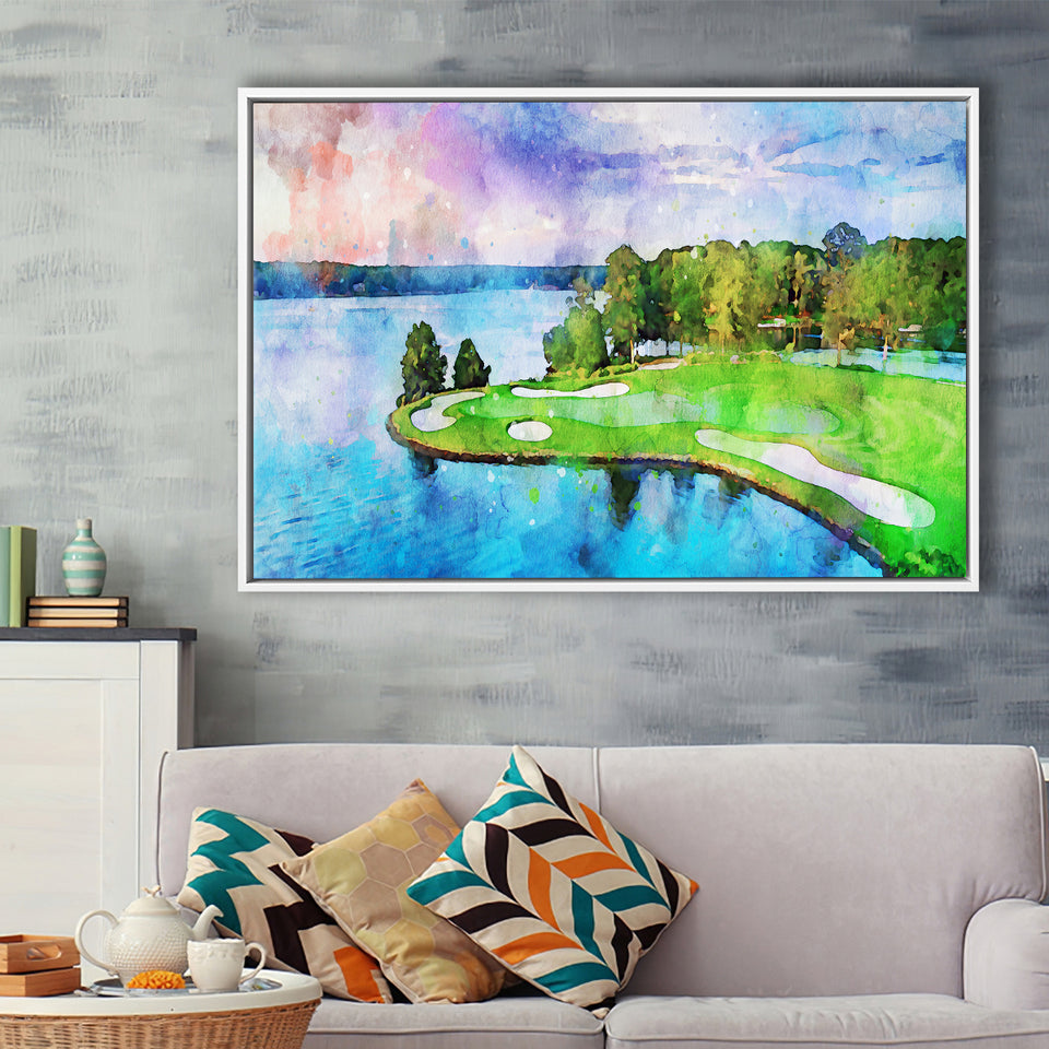 Great Waters At Reynolds Lake Oconee Golf Courses, Golf Art Print, Gift for him, Framed Canvas Prints Wall Art