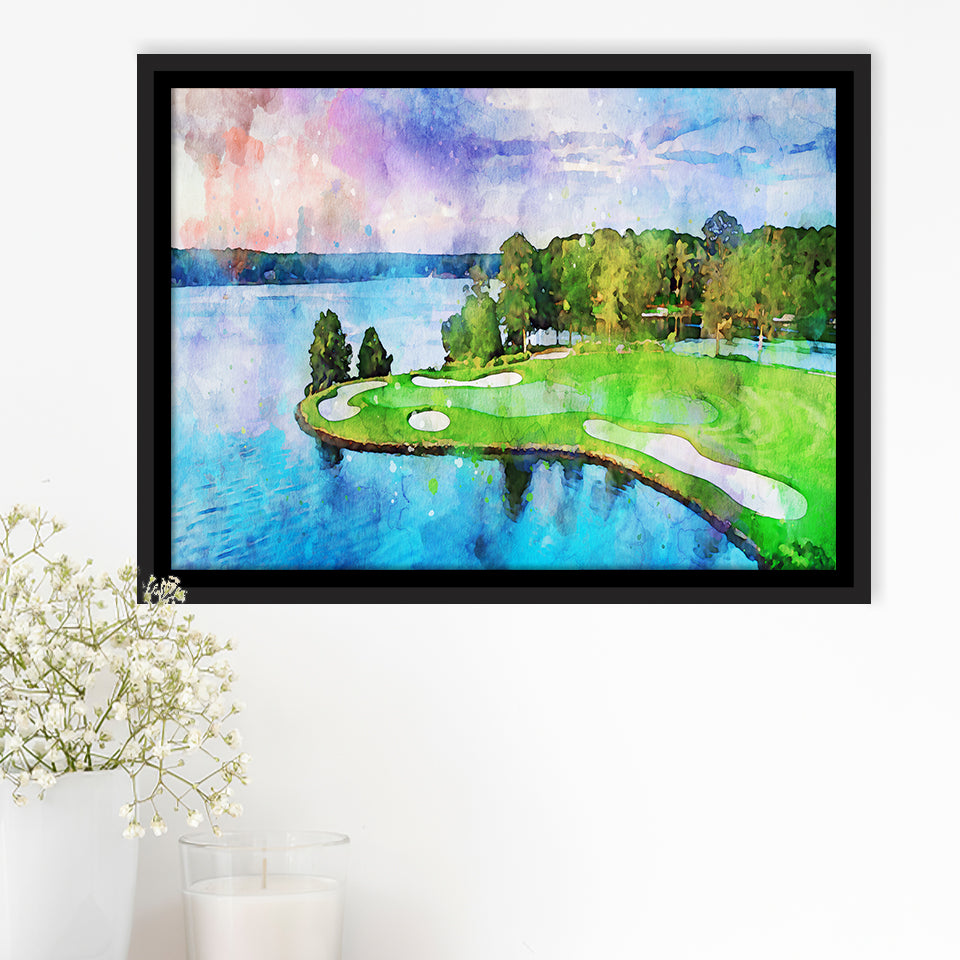 Great Waters At Reynolds Lake Oconee Golf Courses, Golf Art Print, Gift for him, Framed Canvas Prints Wall Art