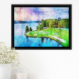 Great Waters At Reynolds Lake Oconee Golf Courses, Golf Art Print, Gift for him, Framed Canvas Prints Wall Art