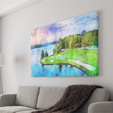Great Waters At Reynolds Lake Oconee Golf Courses, Golf Art Print, Gift for him, Canvas Prints Wall Art