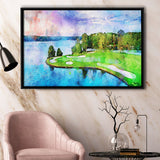Great Waters At Reynolds Lake Oconee Golf Courses, Golf Art Print, Gift for him, Framed Canvas Prints Wall Art