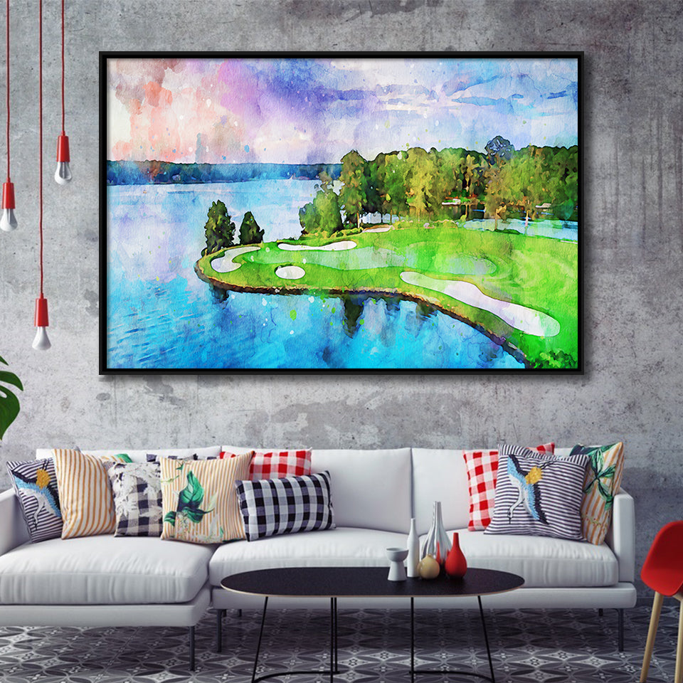 Great Waters At Reynolds Lake Oconee Golf Courses, Golf Art Print, Gift for him, Framed Canvas Prints Wall Art