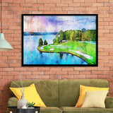 Great Waters At Reynolds Lake Oconee Golf Courses, Golf Art, Gift for him, Framed Art Prints Wall Decor